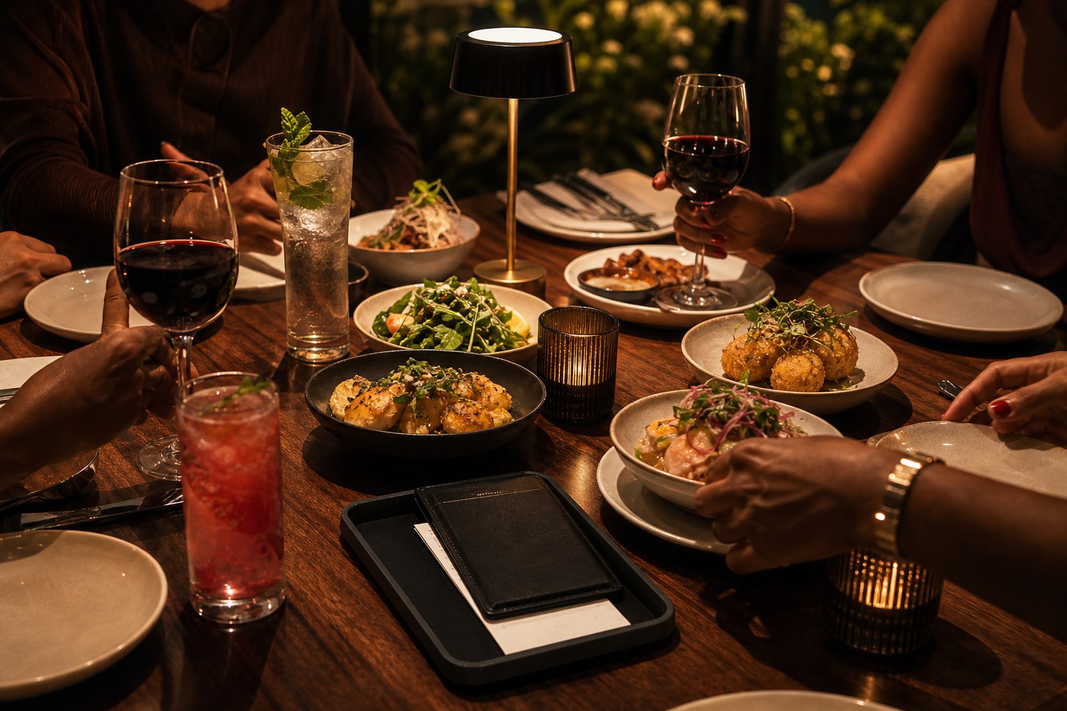 People splitting a bill